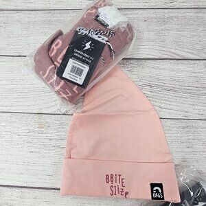 NWT Rags To Raches "Bite Size" Swaddle Blanket & Hat One Size NWT‎ Pink